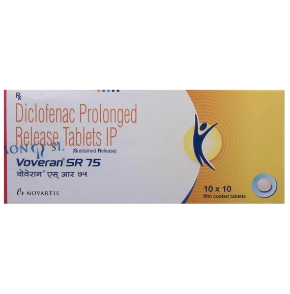 voveran sr 75mg tablet 10's